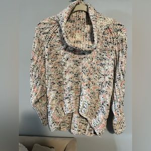 50% OFF!!! Multi Colored Cowl Neck Sweater